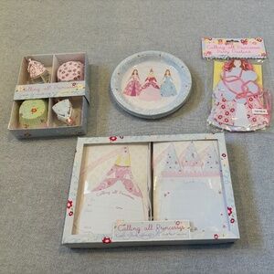 Meri Meri "Calling All Princesses" Cupcakes, Plates, Garland and Invitations
